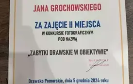 Galeria aktualności II miejsce Jana Grochowskiego w konkursie fotograficznym 4