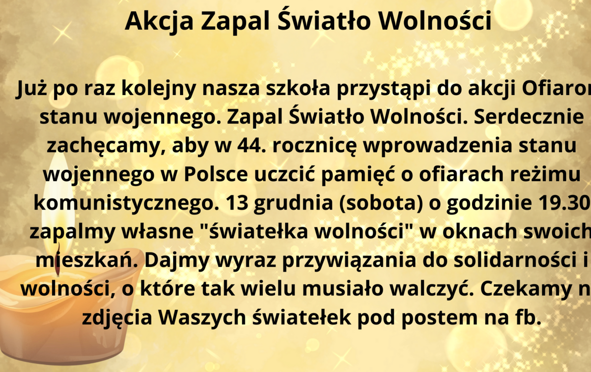 Zdjęcie do Akcja Zapal Światło Wolności